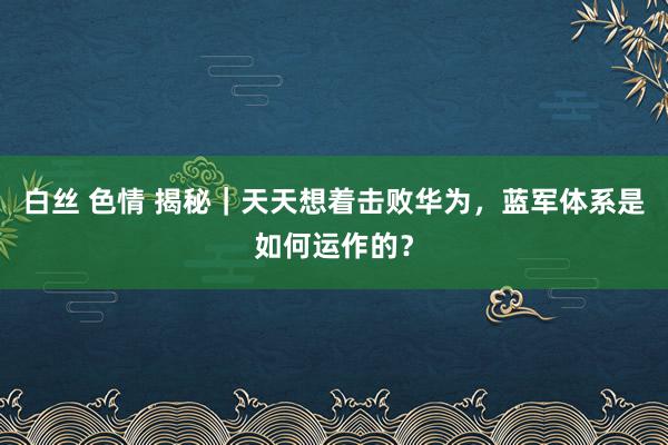 白丝 色情 揭秘｜天天想着击败华为，蓝军体系是如何运作的？