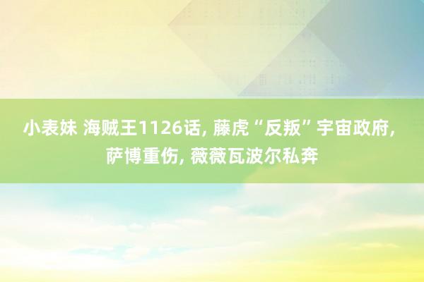 小表妹 海贼王1126话， 藤虎“反叛”宇宙政府， 萨博重伤， 薇薇瓦波尔私奔