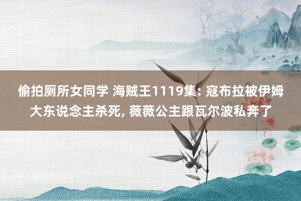 偷拍厕所女同学 海贼王1119集: 寇布拉被伊姆大东说念主杀死， 薇薇公主跟瓦尔波私奔了