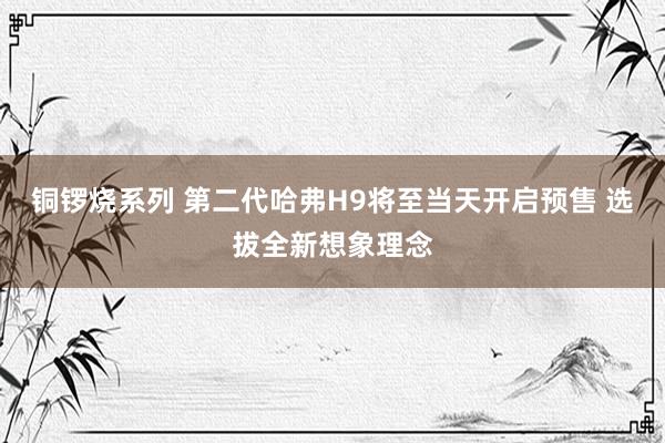 铜锣烧系列 第二代哈弗H9将至当天开启预售 选拔全新想象理念