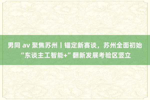 男同 av 聚焦苏州丨锚定新赛谈，苏州全面初始“东谈主工智能+”翻新发展考验区竖立