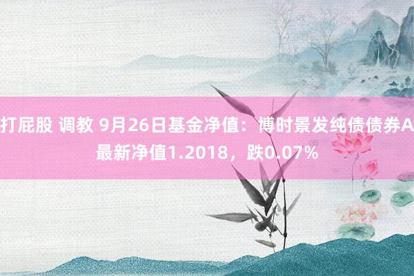 打屁股 调教 9月26日基金净值：博时景发纯债债券A最新净值1.2018，跌0.07%