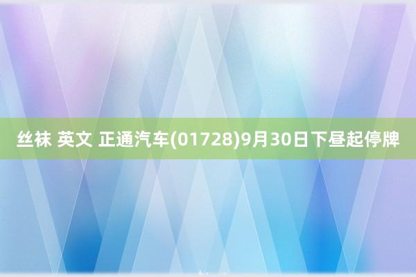 丝袜 英文 正通汽车(01728)9月30日下昼起停牌