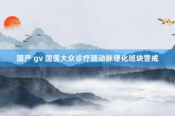 国产 gv 国医大众诊疗颈动脉硬化斑块警戒