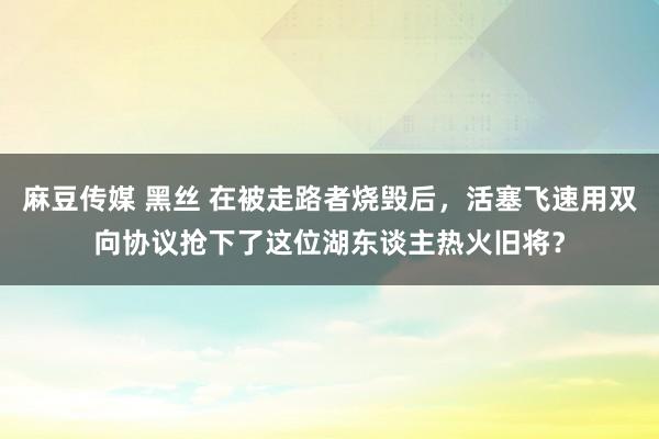 麻豆传媒 黑丝 在被走路者烧毁后，活塞飞速用双向协议抢下了这位湖东谈主热火旧将？