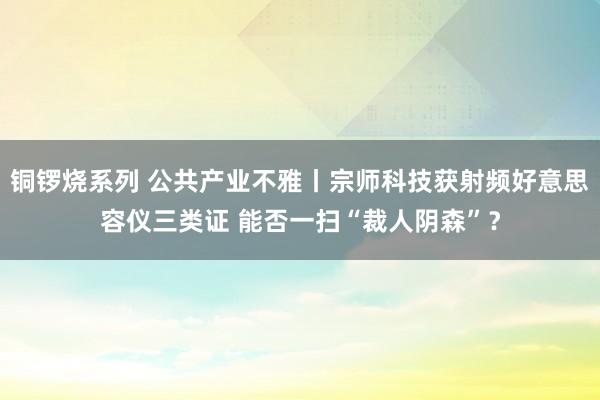 铜锣烧系列 公共产业不雅丨宗师科技获射频好意思容仪三类证 能否一扫“裁人阴森”？