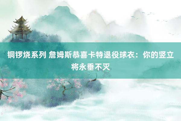 铜锣烧系列 詹姆斯恭喜卡特退役球衣：你的竖立将永垂不灭