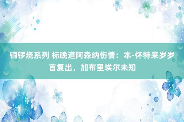 铜锣烧系列 标晚道阿森纳伤情：本-怀特来岁岁首复出，加布里埃尔未知