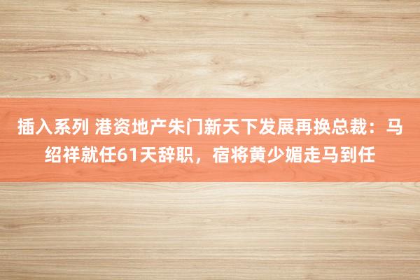 插入系列 港资地产朱门新天下发展再换总裁：马绍祥就任61天辞职，宿将黄少媚走马到任