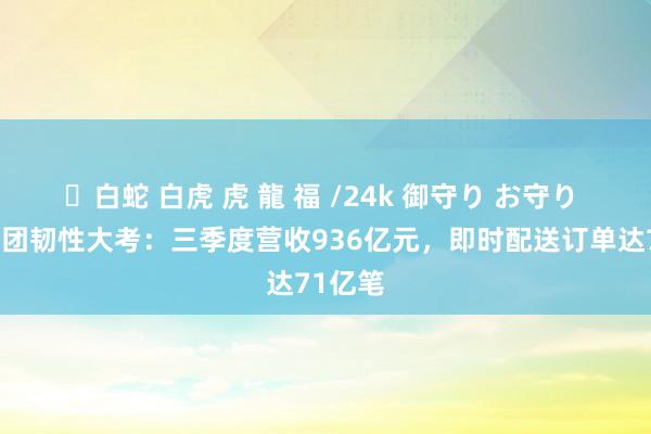 ✨白蛇 白虎 虎 龍 福 /24k 御守り お守り 好意思团韧性大考：三季度营收936亿元，即时配送订单达71亿笔