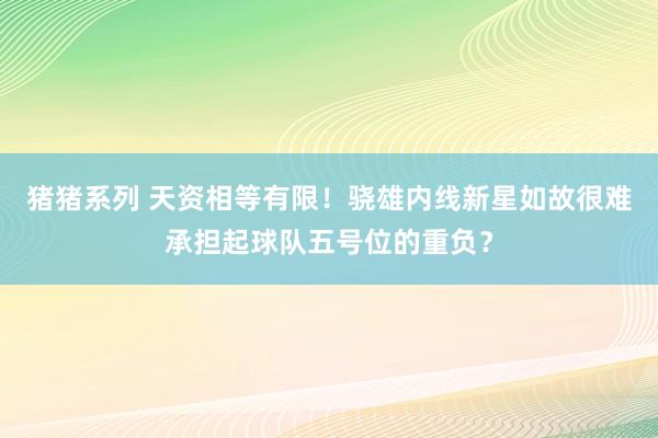 猪猪系列 天资相等有限！骁雄内线新星如故很难承担起球队五号位的重负？