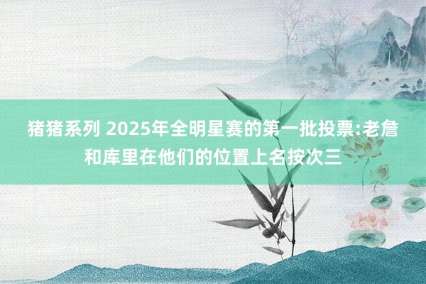 猪猪系列 2025年全明星赛的第一批投票:老詹和库里在他们的位置上名按次三