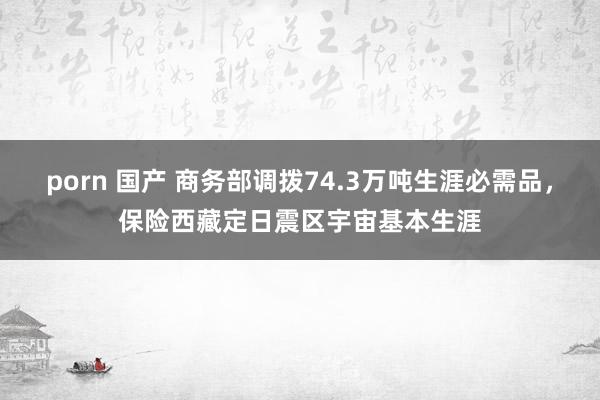 porn 国产 商务部调拨74.3万吨生涯必需品，保险西藏定日震区宇宙基本生涯